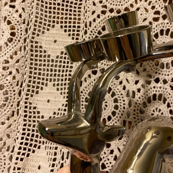 Reindeer Christmas Winter Tealight Candle Holder - Metal Tall Decor - Picture 2 of 15